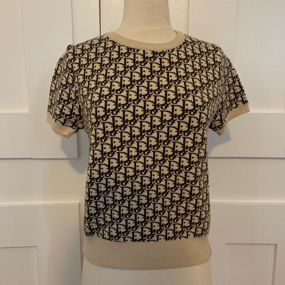 Vintage Dior athletic short sleeve sweater